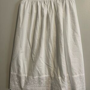 Women Vintage Cotton White Lace Half Slip XS 24.5”